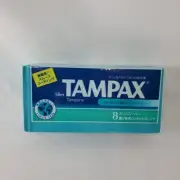 Vintage Slim Tampax Tampons Slender Regular Absorbency 8 Trial Size Boxes 1936