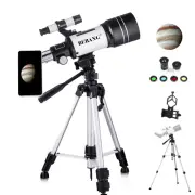 70mm Refractor Telescope for Astronomy Beginners Kids & Adults – Portable