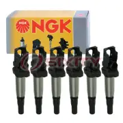 6 pc NGK Ignition Coil for 2008-2010 BMW 535i 3.0L L6 Spark Plug Wire Boot uj (for: BMW)