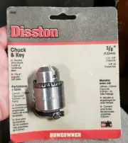 Disston 3/8 Inch Chuck & Key Drill Chuck Replacement Sealed on Card. #4646