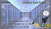 Vertical Rack Power Board Rail 12x GPO 10A SAA Plug Input 985 x 60 x 45 mm