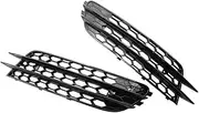 Compatible With A6 For C7 2012 2013 2014 2015 Car Front Fog Light Cover Honeycomb Grille Fog Light Grill Trim Bezel 4G0807682 Fog Lights Frame Cover(Black)