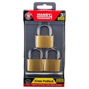 Handy Hardware� 3PCE Padlocks Keyed Alike Strong Secure Multipurpose 37mm