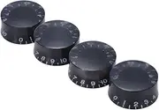zolyet 4pcs Tone Control Knobs for Gibson Les Paul Guitar Replaceme Electric Guitar Parts Black