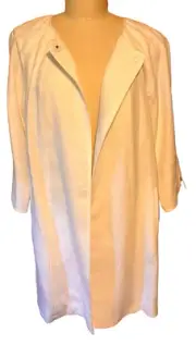 Talbots NEW White Irish Linen Jacket 1X Lined Pockets NWT Coat