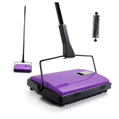 Carpet Sweeper Cleaner Manual Household Sweeper for Home Office Low&Undercoat