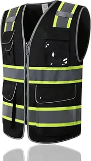 Ekkosafety High Visibility Reflective Safety Vest for Men,Meets ANSI/ISEA Standards