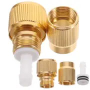 2 Pcs Expandable Garden Hose Aluminum Alloy Copper Plated Quick Joint Connector