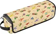 [sanluoli] Hair Tools Travel Bag with Heat Resistant Mat Waterproof Curling Iron Travel Case Airliner Airplane Helicopter Train Tractor Travel Bag for Women
