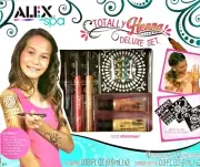 ALEX Spa Totally Henna Deluxe Set Tatoo Kit, Shimmer Writers, Gems & Stickers