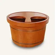 Wood Foot Bath Bucket Relax Foot Spa, Foot Tub for Soaking Feet, Thickened Material Foot Bucket, Large Foot Bath Basin. Super Easy to use Interesting
