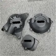 Engine Timing Part Covers for Yamaha R6 2006-2023 Black Left Motorcycles Engine Cover Protective Case Engine Guards Starter Cover(1set)