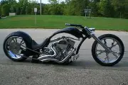 CUSTOM RSD CHROME EXHAUST, W/ HEAT SHIELDS / HARLEY OR CUSTOMS USA MADE