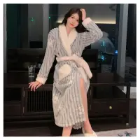 在飛比找momo購物網優惠-【Jun Jun】暖冬舒柔絨毛睡袍 浴袍 睡衣 #20225