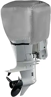 Outboard Motor Cover -Outboard Engine Cover Waterproof 600D Heavy Duty Boat Engine Hood Covers - Fit for Motor 115-225 HP Boat Motor Cover, Blue 31" L x 23" W x 29" H (31" L x 23" W x 29" H Apricot)