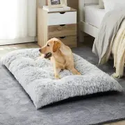 Dog Beds for Large Dogs, Plush Dog Crate Bed Fluffy Cozy Kennel Pad for Sleeping