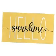 Summer Door Mat,Yellow Hello Sunshine Indoor Outdoor Non-Slip Doormat,Entryway