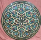 18" Green Round Marble Coffee Table Top Pietra Dura Side Table Home Furniture