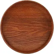 Baxnore Wood Serving Tray, Round Serving Tea Tray, Wooden Breakfast Tea Tray, Wood Serving Tea Tray, Lightweight Water Platter for Serving Tea Coffee (21 * 21cm)
