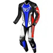 Losail-R Perforated Kangaroo Black Red Blue One Piece Motorcycle Suit
