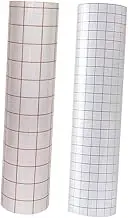 LALAFINA Self-Adhesive Transfer Tape Grid Vinyl Transfer Tape PVC Positioning Film for Projects Stickers Glass