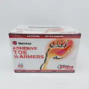 Yaktrax Adhesive Toe Warmers 40 Pair Case for 6 Hours Heat Each 80 Total