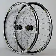 Wheelset 700C Road Bike Front Rear Rim,Double Wall Aluminum Alloy Disc C/V Brake QR 7/8/9/10/11 Speed Freewheel BMX Bicycle Wheelset Road Wheel