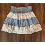 NWT American Eagle Mix Floral Print Ruffled Mini Skirt Size XS