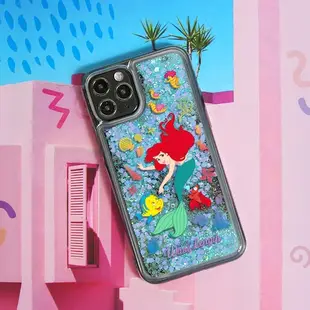 韓國 迪士尼 小美人魚 液態流沙 手機殼│iPhone 15 14 13 12 11 Pro Max Mini Plus