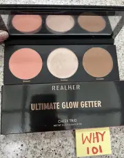 REALHER ULTIMATE GLOW GETTER CHEEK TRIO 3x0.16 oz blush highlighter bronzer NIB