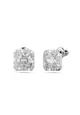 BULLION GOLD Meissa Cube White Gold Stud Earrings