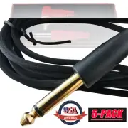 5pcs Silicone Tattoo RCA Clip Cord 1.8 M 6 ft for Power Supply Machine Black