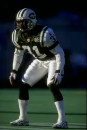 Aaron Glenn of the New York Jets in action 1998 Old Photo