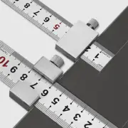 Carbon Steel Ruler Limit Block Measuring Tools Rulers Positioner Adjustable DIY