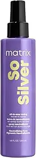 Matrix All-In-One Toning Spray for Blonde Hair to Neutralise Yellow Tones, with Purple Pigments, So Silver Spray, 200 ml