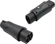 Type 2 to Type 1 Ev Charging Cable Car Charger Adapter - 32A 7.2 kW Type 2 to Type 1 Adapter Charger Adapter - 1-Phase Black Connector with Dust bag, protective case