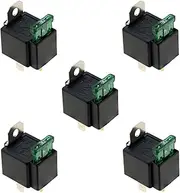 Mellisso 5X 4Pin DC12V 30A Fused On/Off Automotive Fused Relay with Insurance Wire