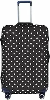 [FSCEV] White Dot Pattern Trolley Suitcase Protective Cover Business Travel Luggage Protector Fashion 18-32 Inches, White, L