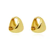 Culturesse Dori Sterling Silver 10mm Chic Dainty Bowl Earrings 18K Gold Plating