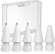 Delidigi 2 Pack Pencil Tips for Apple Pencil 2nd Gen 1st Gen and USB-C, Upgraded Metal Wear-Resistant Pen Like Tips, Fine Point Precise Control Tips for Apple Pencil