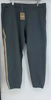 PATAGONIA Women's Ridge Rise Stripe Uprisal Sweatpants. Nouveau Green. Size XL