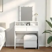 Dressing Table with LED White 80x41x144.5 cm