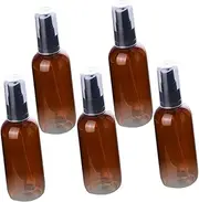 Happyyami 5pcs Small Refillable Spray Bottles with Black Pump Leakproof Portable Containers for Makeup Perfume Travel and Outdoor Use
