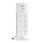 PowerShield ZapGuard 8 Way Surge Protected Board with Quick USB Charging