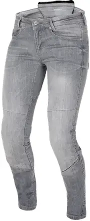 Macna Jenny Ladies Motorcycle Jeans, grey, Size 26 for Women