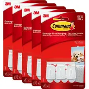 Command Adhesive Micro Hooks White 3 Hooks 4 Strips Pack 5