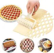 Lattice Roller Cutter, Pie Pizza Cookie Dough Roller Lattice Household Baking Pastry Tools(Plastic lattice cutter)