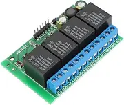 4 Channels Flip Flop Self Locking Relay Module Low Pulse 6-24VDC for Automotive Electronic Motor