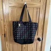 Victoria’s Secret Pink Weekender Tote Bag Black Top Zip Double Handles NWT