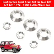 Dash Switch Bezel & Nut Set Fits Jeep CJ5 CJ7 CJ8 1972-1986 Lights Wiper Fan !! (for: Jeep)